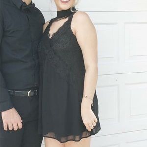 cute black lace dress w/ choker